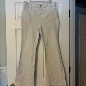 LOFT Palmer Off-White Denim Pants